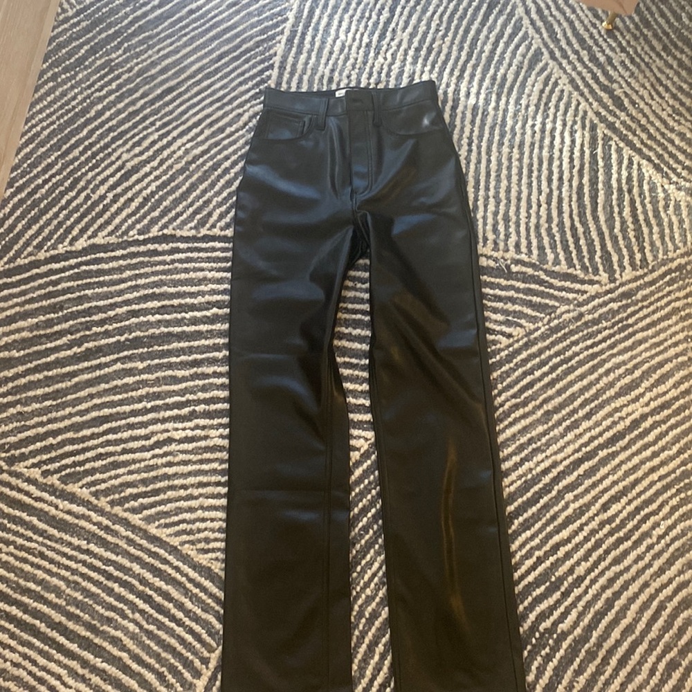 black leather pants never worn